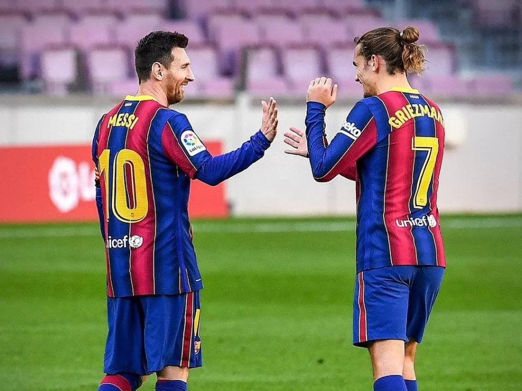 Lionel Messi dan Antoine Griezmann. (photo/Instagram/@antogriezmann)