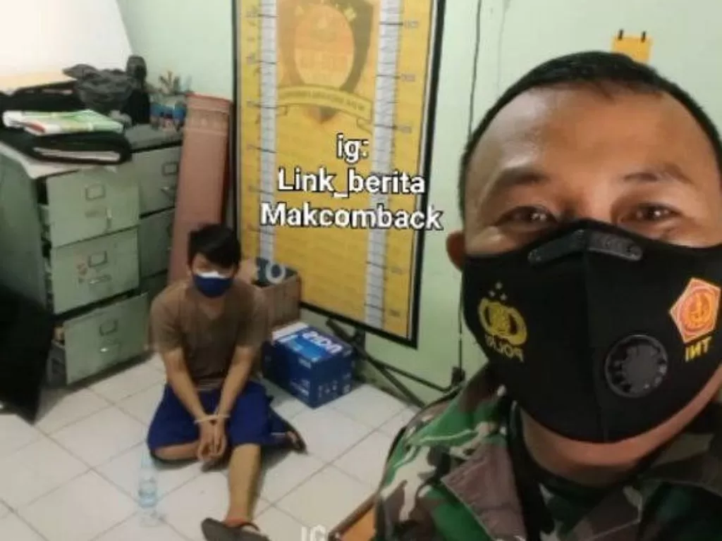 Polisi tangkap pemuda yang bacok ayah kandungnya sendiri di Palembang (Instagram/link_berita)