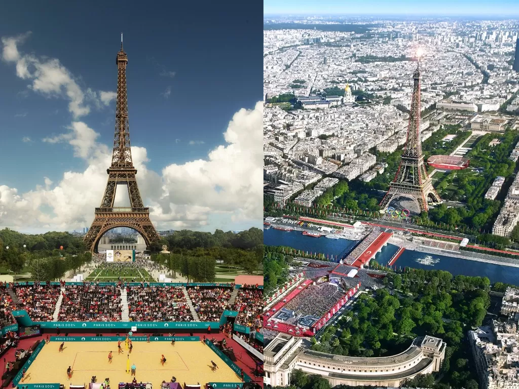 Menara Eiffel akan menjadi tempat venue pertandingan pada Olimpiade Paris 2024. (Instagram/olympics)