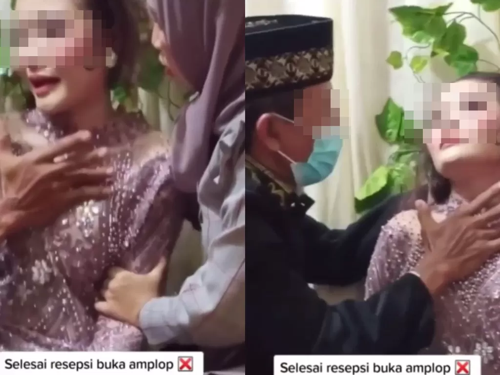 Pria tua berusaha tolong pengantin wanita yang kesurupan (Instagram/viral_updates)