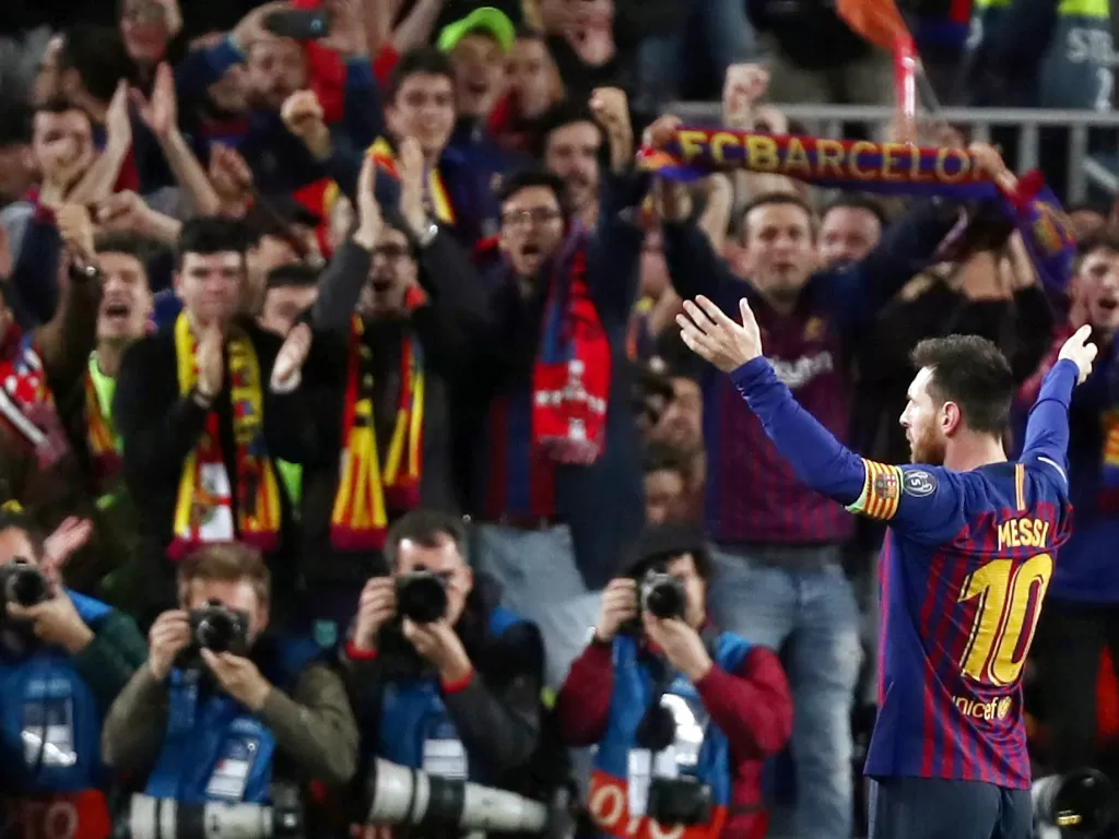Lionel Messi saat berseragam Barcelona (REUTERS/Sergio Perez/File Photo)