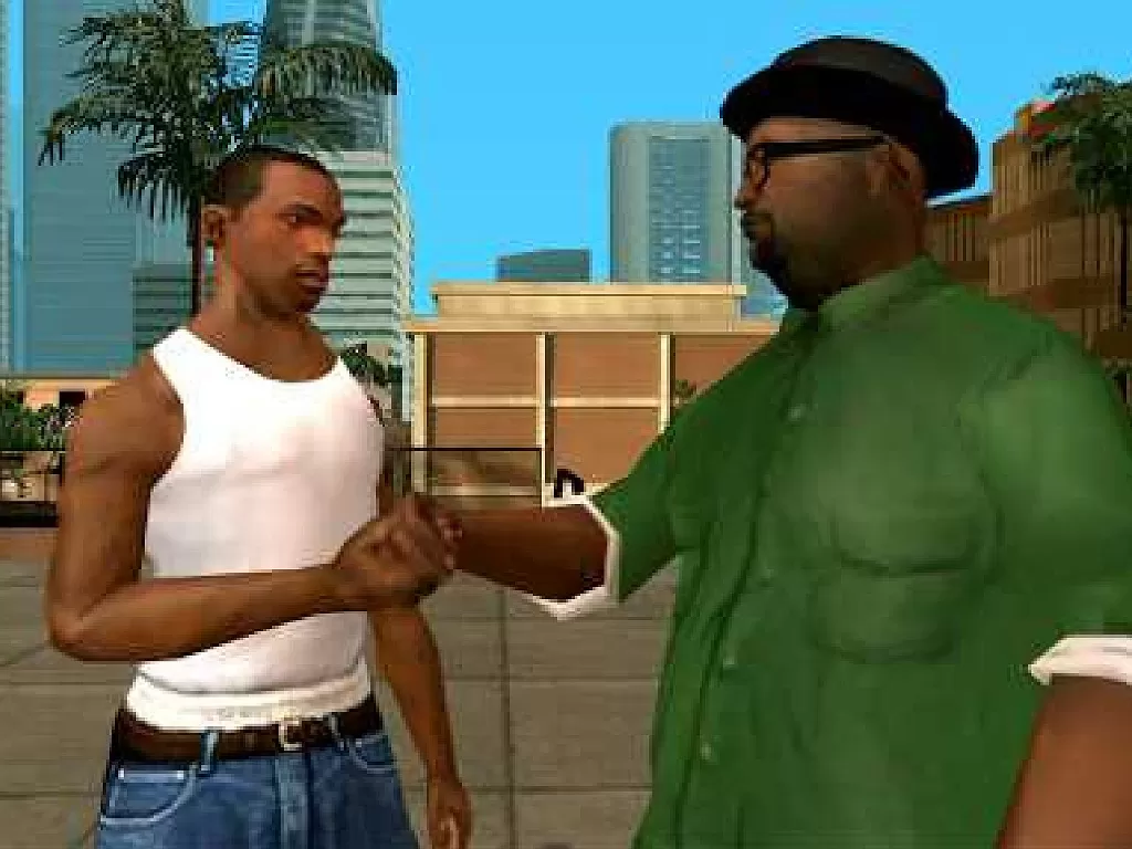 Tampilan cutscene dari game Grand Theft Auto: San Andreas (photo/Rockstar Games)