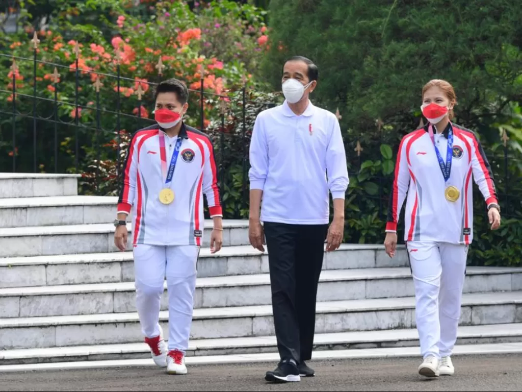 Presiden Jokowi beri bonus untuk atlet Indonesia di Olimpiade Tokyo 20(Foto: Muchlis Jr - Biro Pers Sekretariat Presiden)20 
