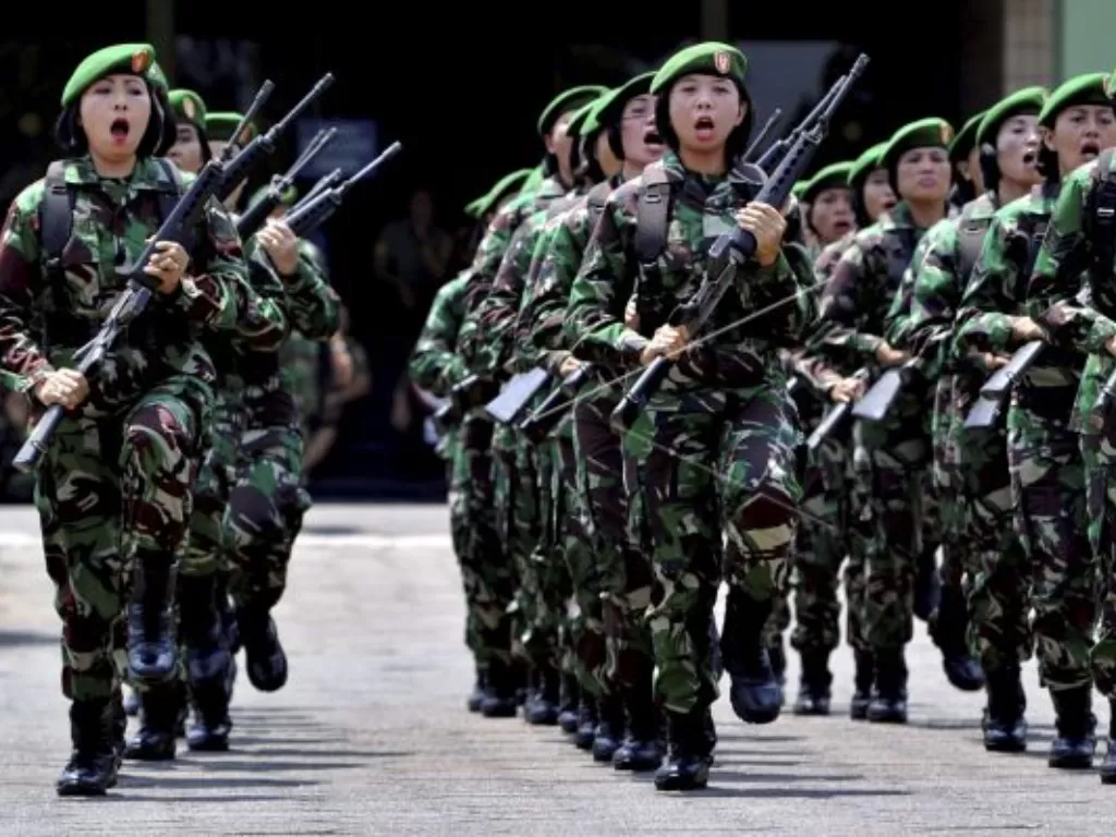 Tentara wanita TNI AD (Ilustrasi/Antara/R. Rekotomo)