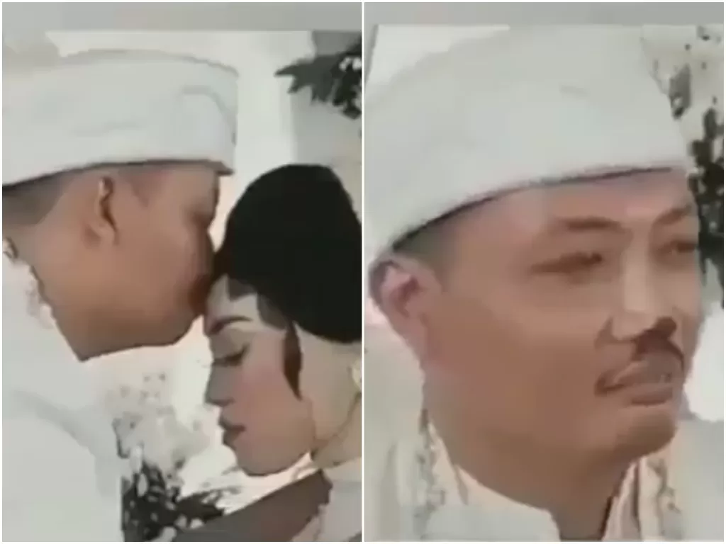Make Up nempel di hidung pengantin pria (Instagram)