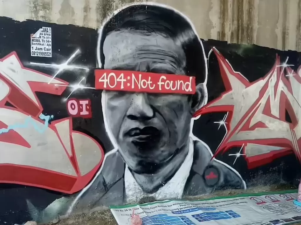 Mural Jokowi 404 Not Found. (photo/dok. Istimewa)