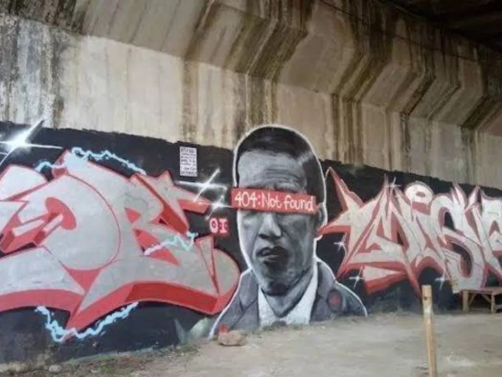 Mural Jokowi '404 Not Found' (Istimewa)