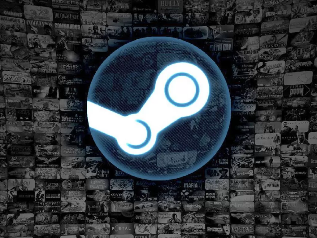 Tampilan logo platform toko game besutan Valve, Steam (photo/Valve)