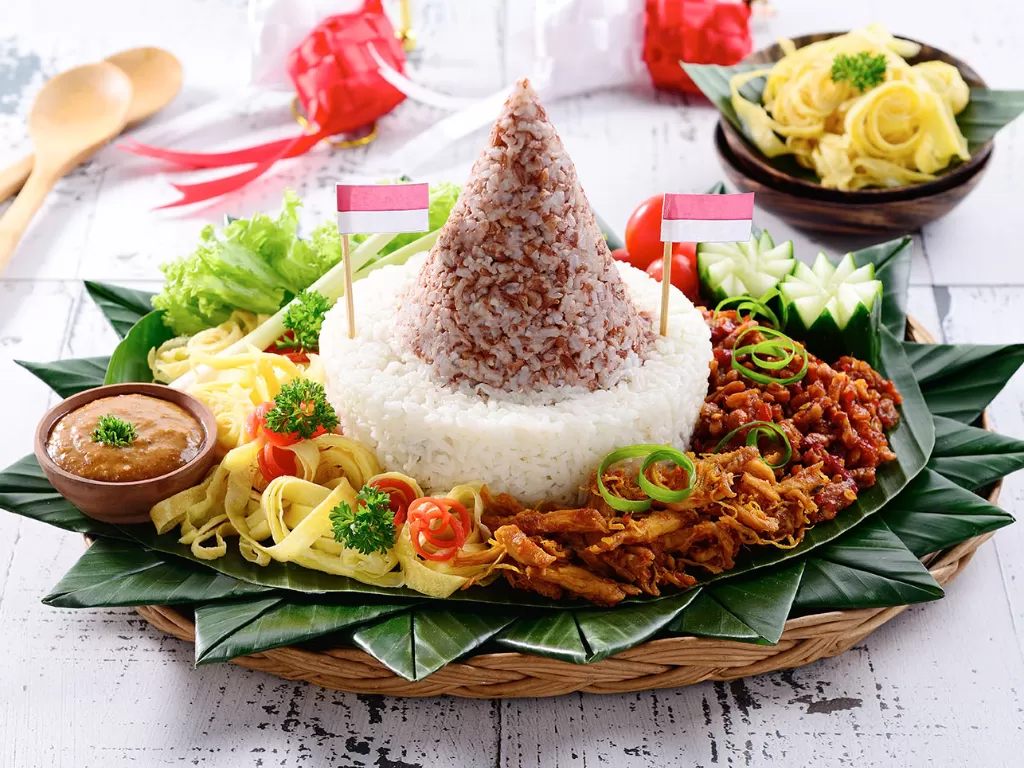 Ilustrasi makanan khas 17 Agustus Kemerdekaan Indonesia (photo/pinterest)