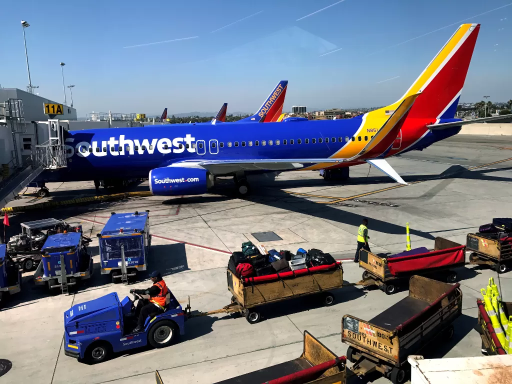 Penerbangan Southwest Airlines. (photo/Ilustrasi/REUTERS/Lucy Nicholson)