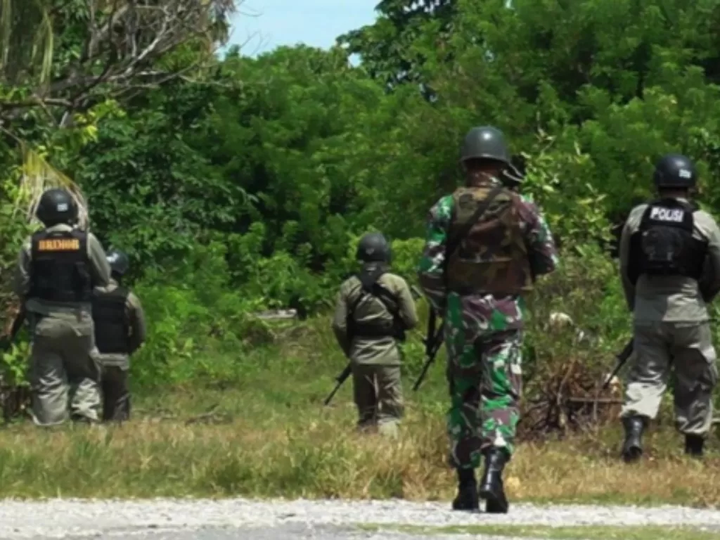 Ilustrasi - Aparat gabungan TNI-Polri di Papua. (Istimewa)