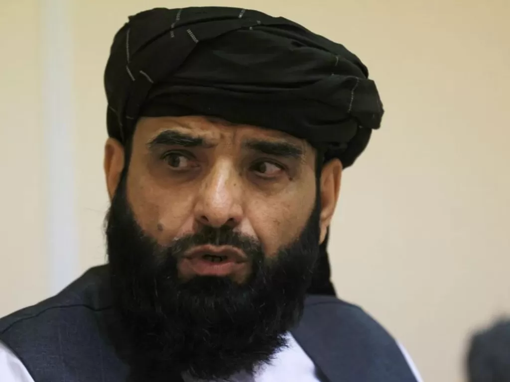 Juru bicara Taliban, Suhail Shaheen. (REUTERS/Tatyana Makeyeva)