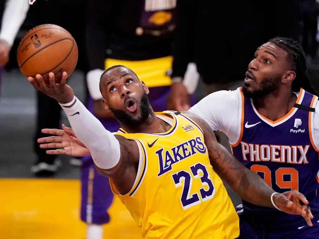 Bintang LA Lakers, LeBron James (Robert Hanashiro-USA TODAY Sports via Reuters)