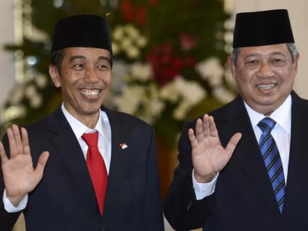 Presiden Jokowi dan SBY. (photo/ANTARA FOTO/Prasetyo Utomo)