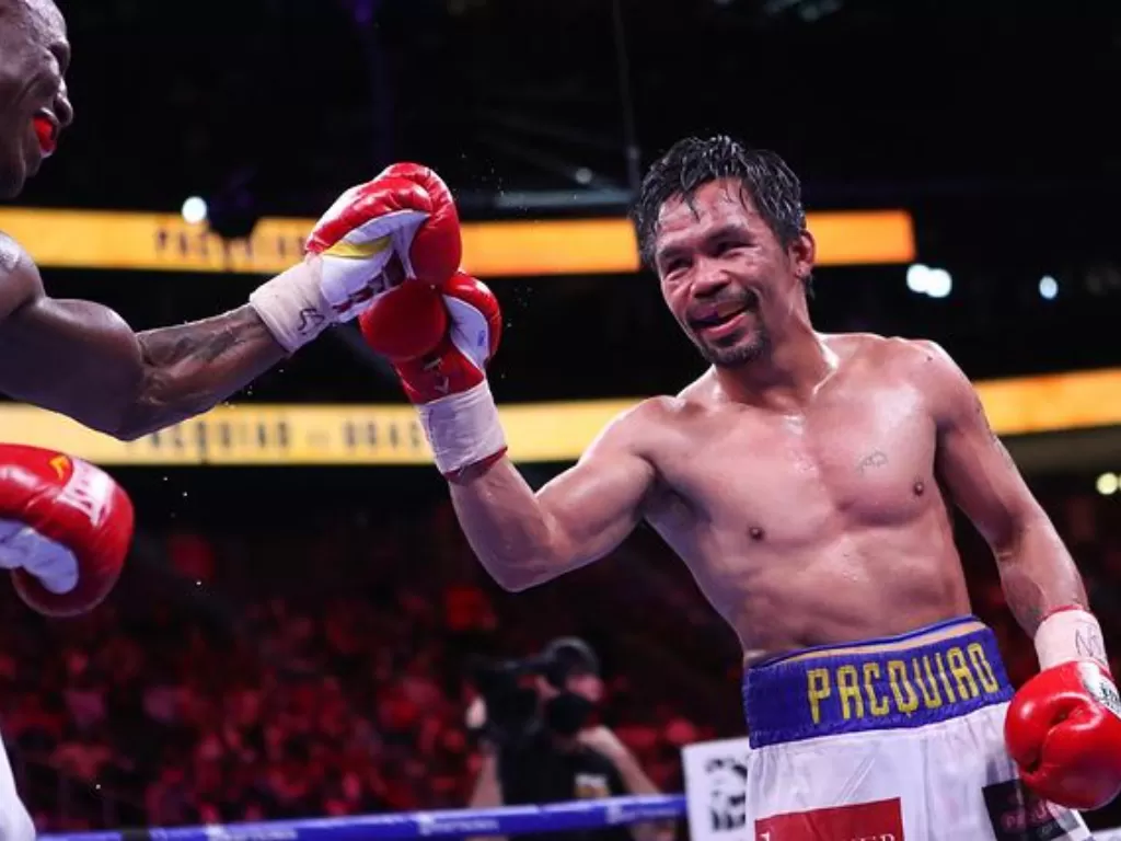 Reaksi Manny Pacquiao usai gagal rebut sabuk juara dari Yordenis Ugas (Instagram/mannypacquiao)