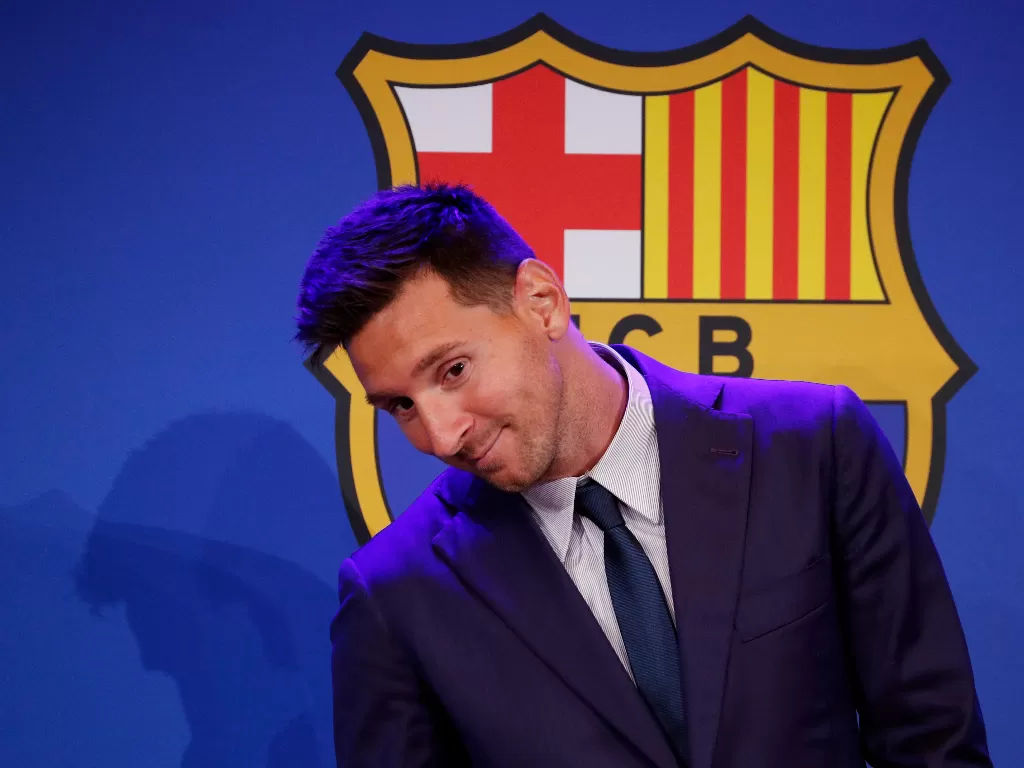 Perpisahan Lionel Messi di Barcelona (REUTERS/Albert Gea)
