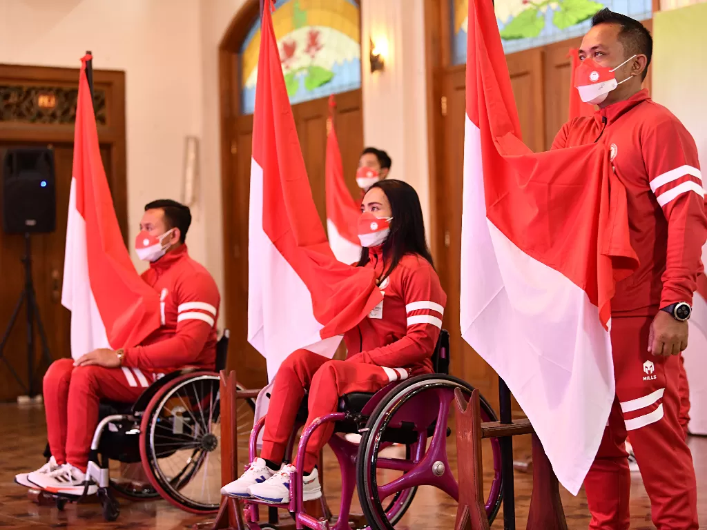 Acara Pengukuhan dan Pelepasan Atlet NPC untuk Paralimpiade Tokyo 2020 (ANTARA FOTO/HO-NPC Indonesia)