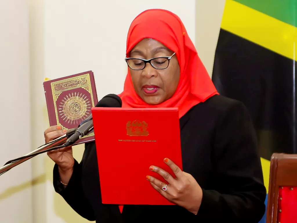 Presiden Tanzania, Samia Suluhu Hassan. (REUTERS/Stringer)
