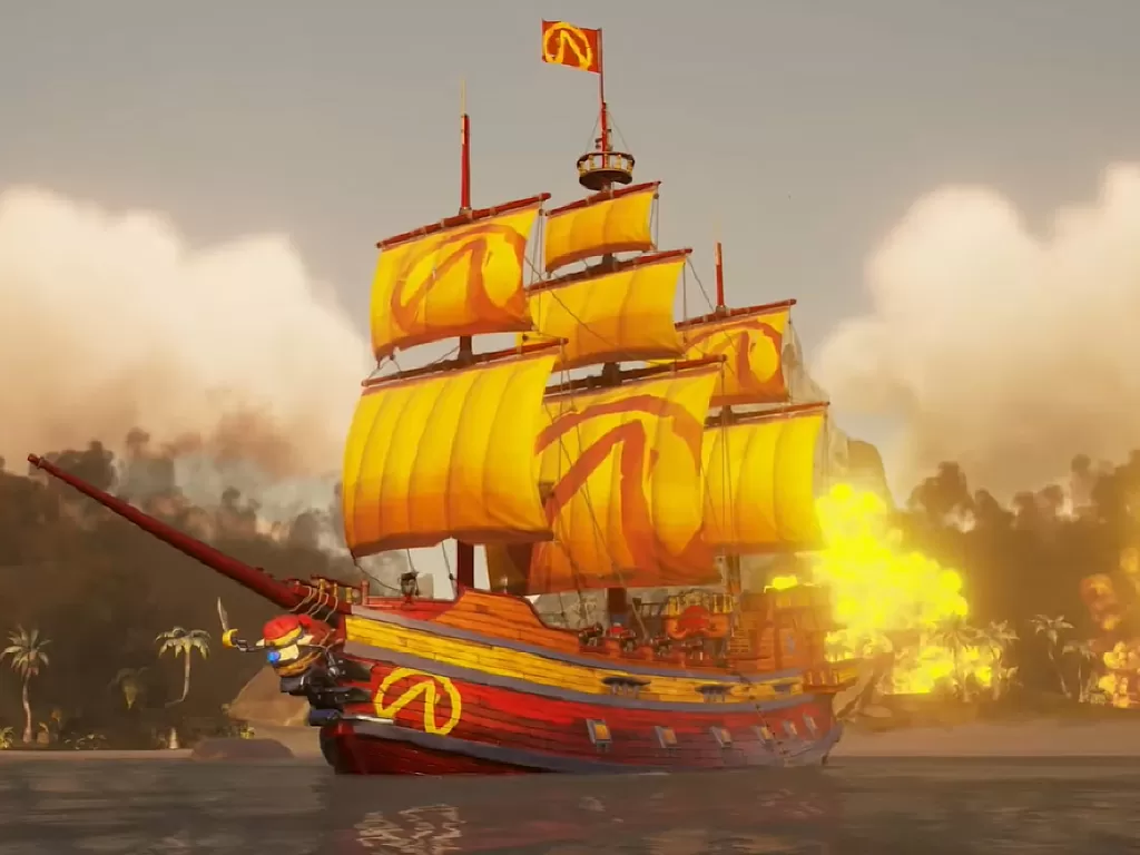 Kapal Mayhem hasil kolaborasi Sea of Thieves dan Borderlands (photo/Xbox Game Studios)