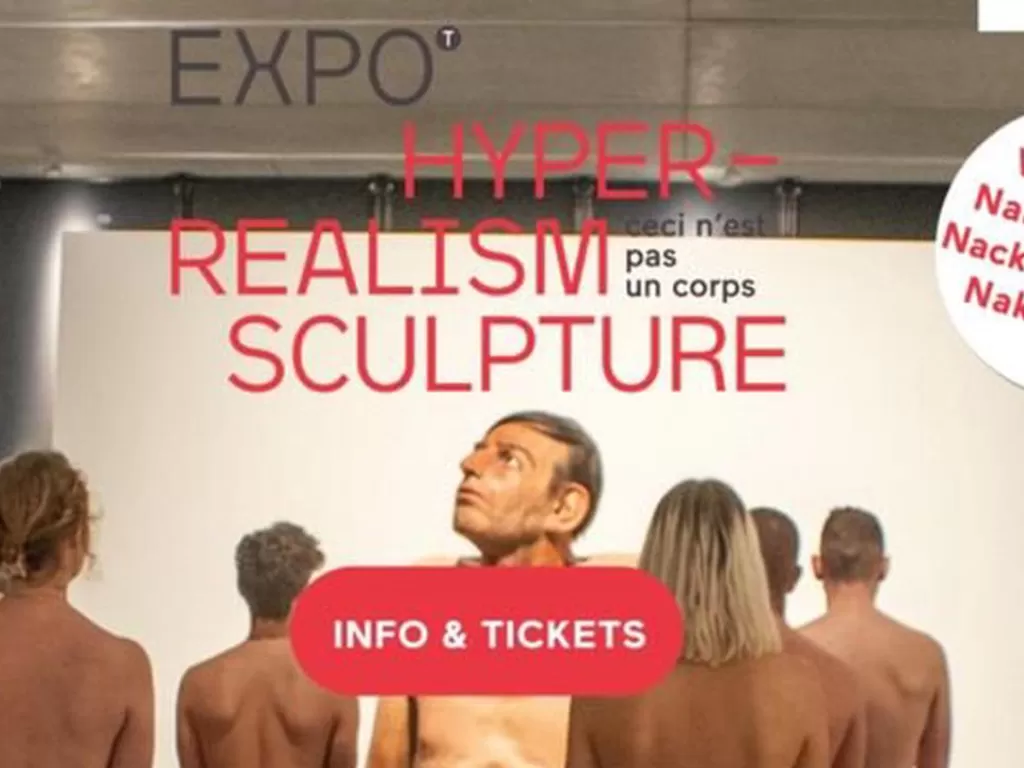 Tampilan poster pameran telanjang di Belgia. (photo/dailyadvent.com)