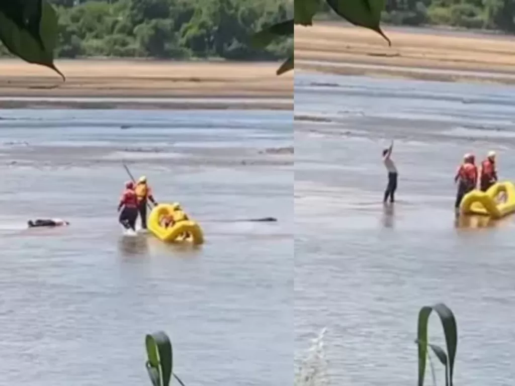 Pria ini dikira mayat karena tidur di pinggir sungai. (YouTube/FOX 11 Los Angeles)