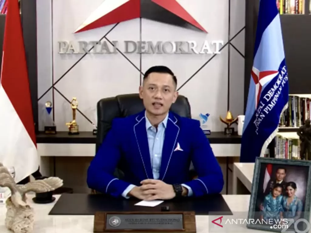 Ketua Umum DPP Partai Demokrat Agus Harimurti Yudhoyono (ANTARA/Genta Tenri Mawangi)