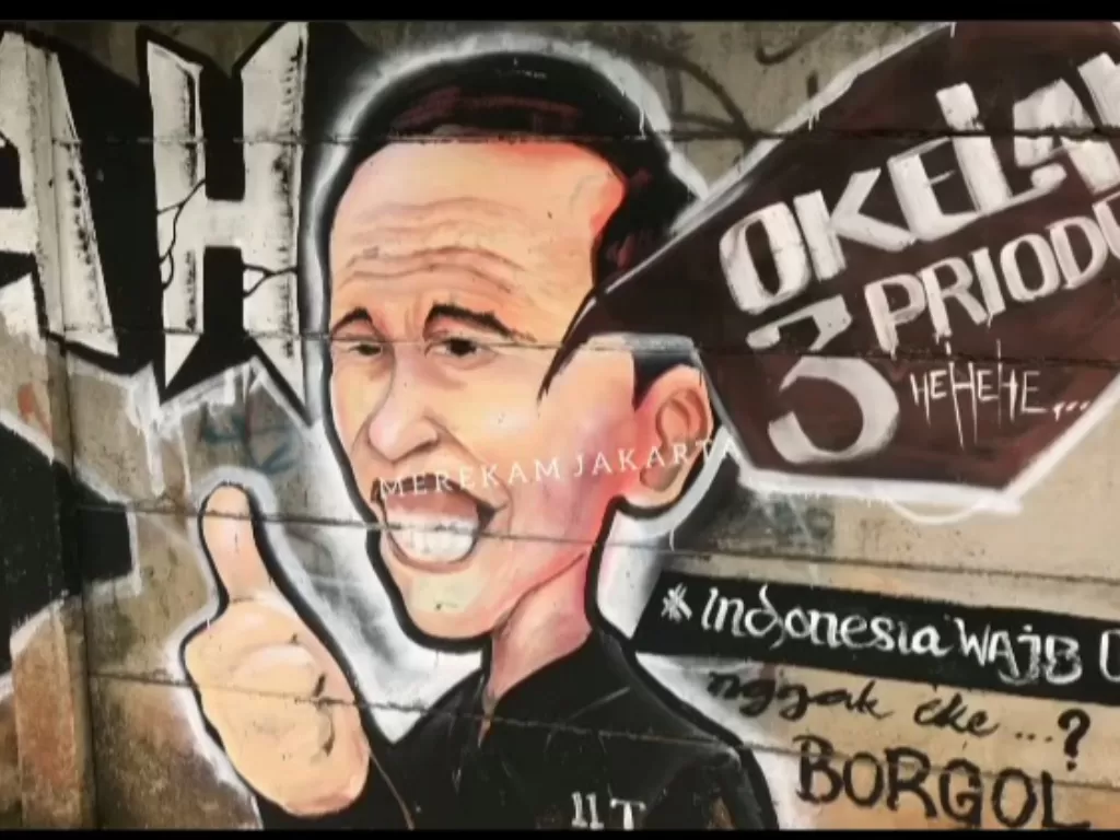 Mural Jokowi (FOTO: Instagram @merekamjakarta)