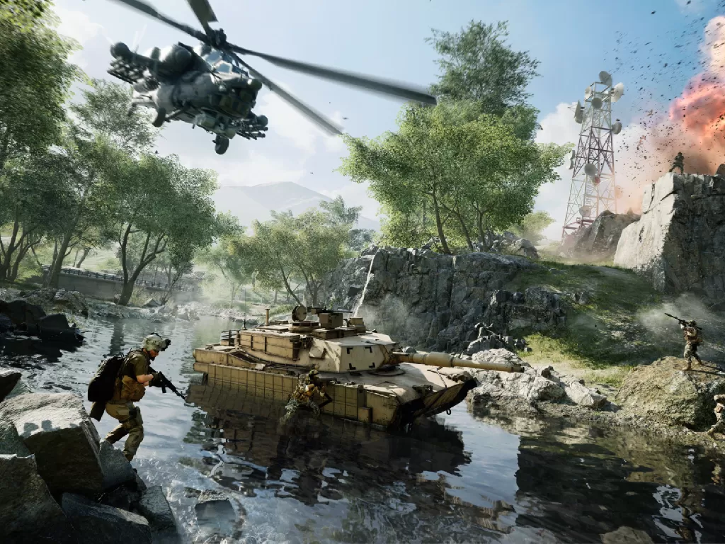 Tampilan in-game engine dari Battlefield 2042 besutan DICE (photo/Electronic Arts)