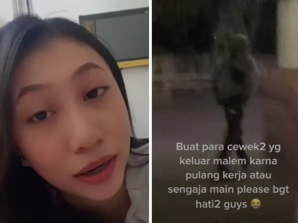 Seorang wanita mengungkapkan jika ia mengalami pelecehan seksual saat melintas di jalan depan Untar, Grogol, Jakarta Barat. (TikTok/@dahlahjanbcttt)