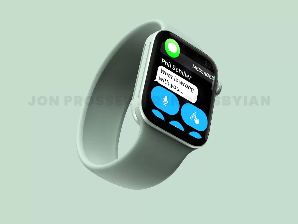 Konsep tampilan smartwatch Apple Watch Series 7 terbaru (photo/Jon Prosser/RendersByIan)