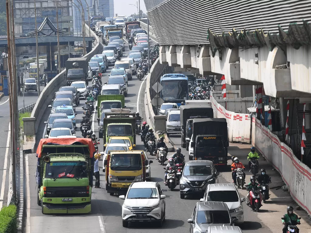 Kemacetan di Jakarta. (ANTARA/Akbar Nugroho Gumay)