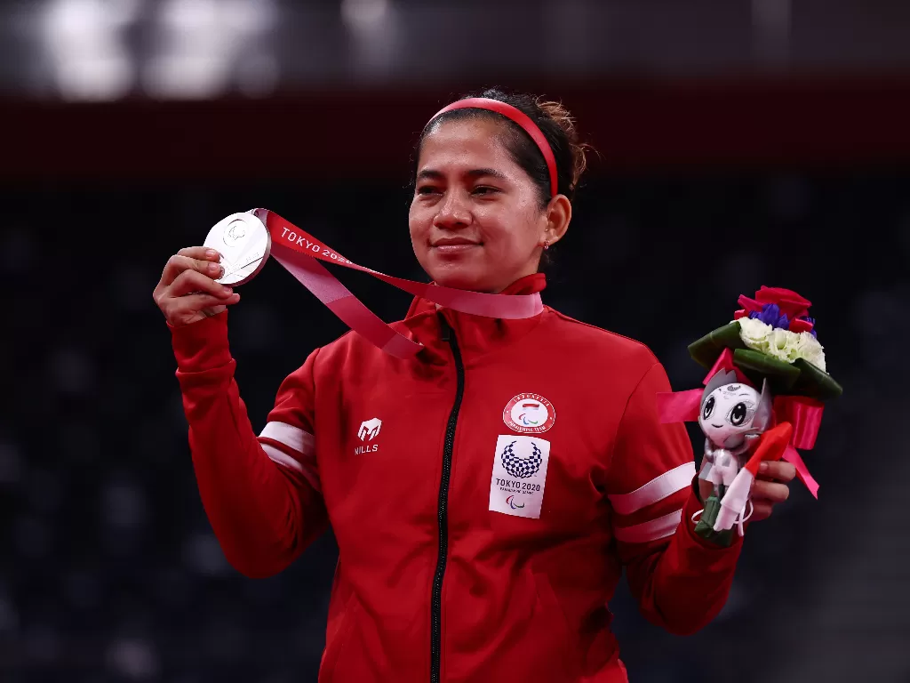 Atlet Paralimpiade Indonesia, Leani Ratri Oktila (REUTERS/Athit Perawongmetha)