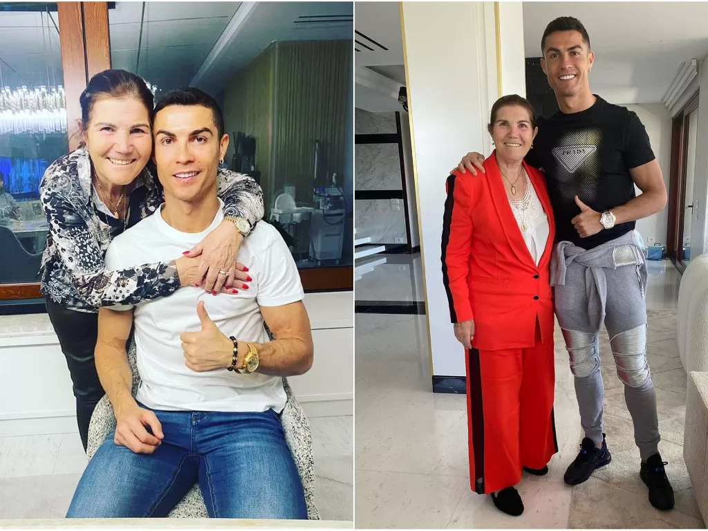 Cristiano Ronaldo dan ibunya, Maria Dolores. (photo/Instagram/@doloresaveiroofficial)