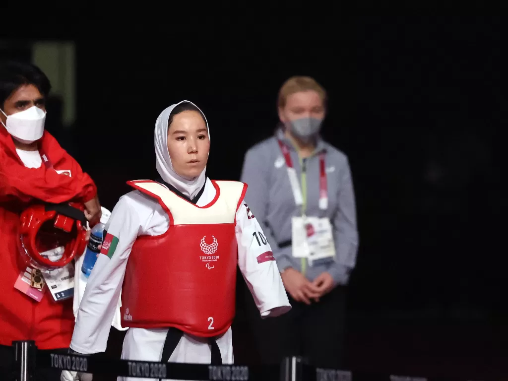 Atlet wanita dari Afghanistan. (REUTERS/Ivan Alvarado)