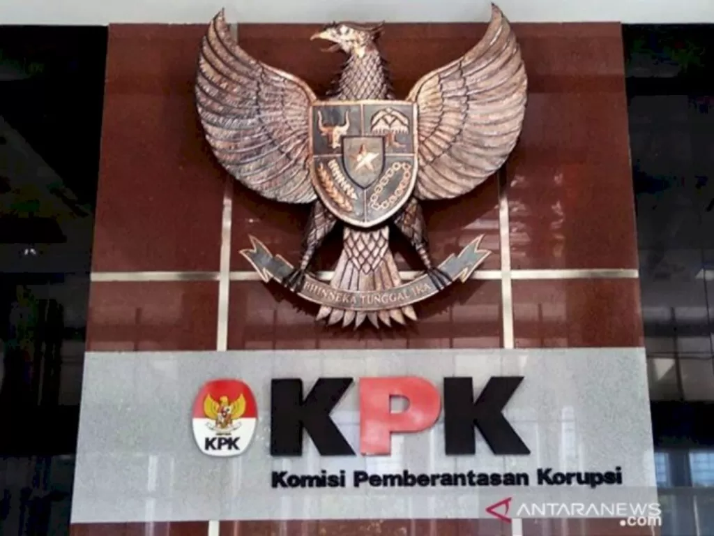 Ilustrasi Lambang Negara di Gedung KPK, Jakarta. (ANTARA/Benardy Ferdiansyah)