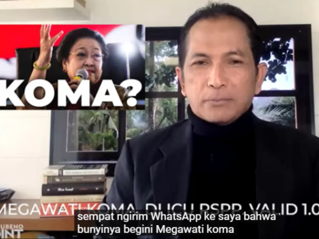 Megawati diisukan koma. (YouTube Hersubeno Point)