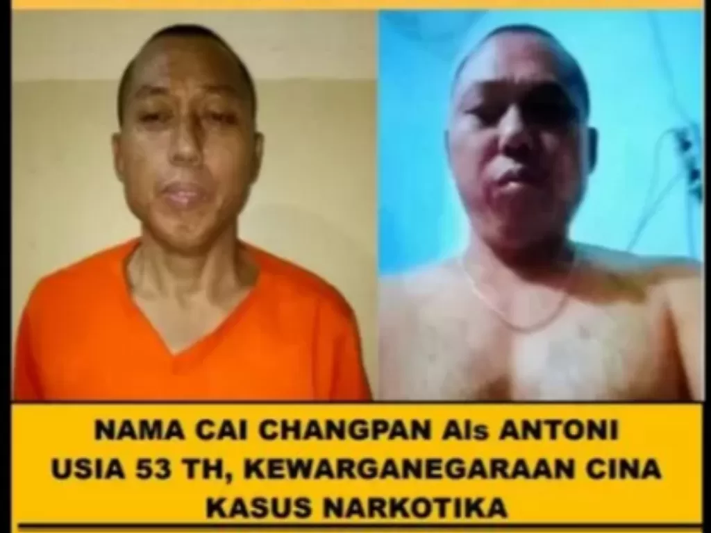 Cai Changpan terpidana mati kasus narkoba pernah kabur dari Lapas Kelas 1 Tangerang dengan cara menggali lubang dari kamar selnya (Istimewa)