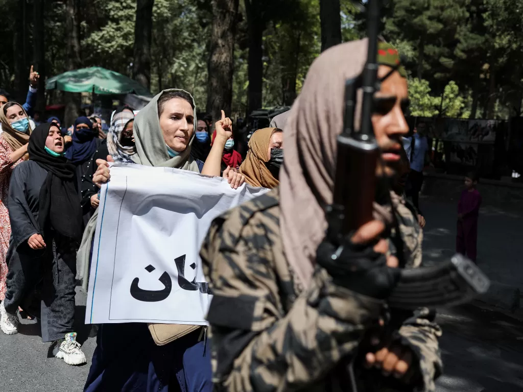 Protes anti-Pakistan di Kabul. (REUTERS/WANA NEWS AGENCY)