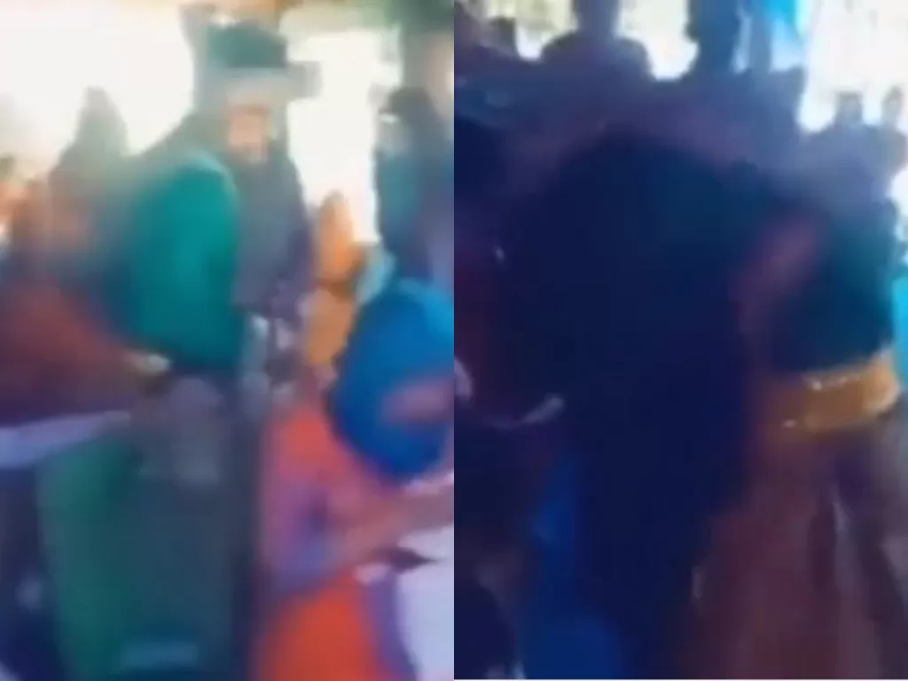 Pengantin pria peluk dan cium mantannya di pesta pernikahan (Instagram/fakta.indo)
