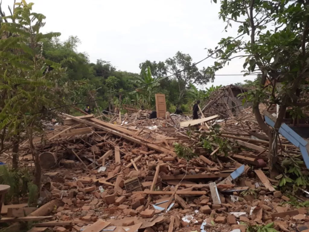 Kondisi rumah korban ledakan di Pasuruan, Jawa Timur (Antara Jatim/SI/IS)