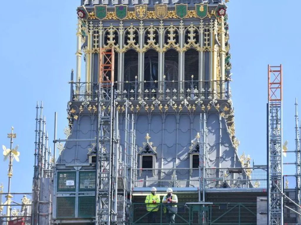 Proses restorasi Big Ben. (photo/Dok. BBC)