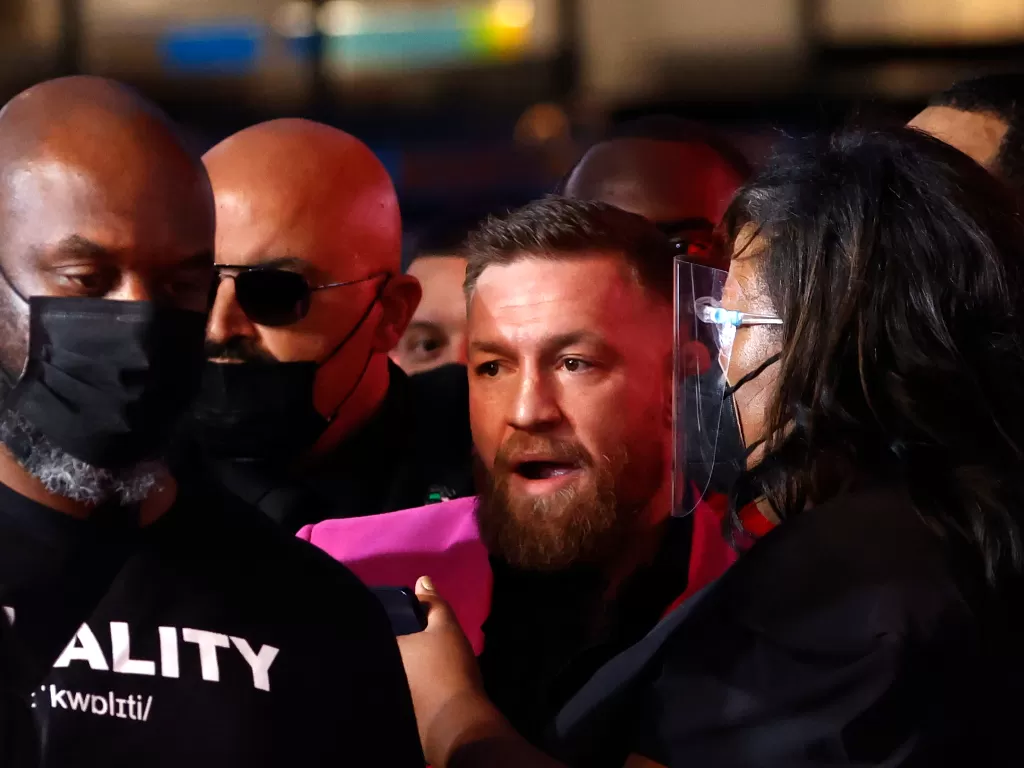 Conor McGregor di acara VMA 2021 (REUTERS/Andrew Kelly)