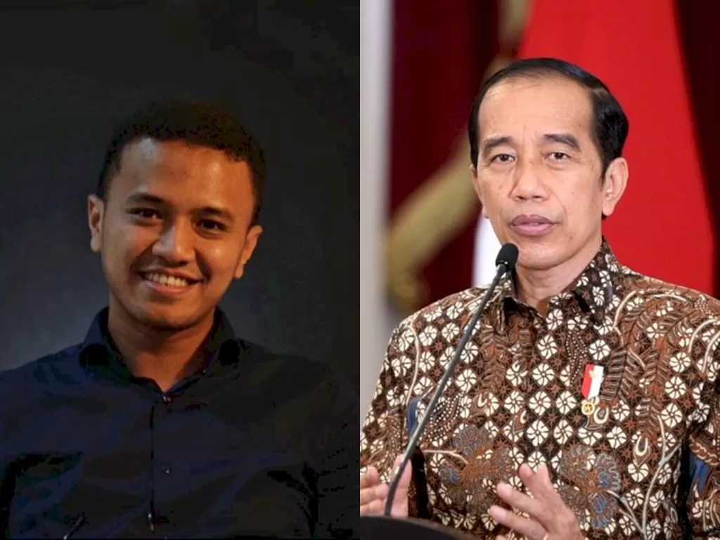 Kiri: Staf Khusus Menteri Sekertaris Negara (Mensesneg) Faldo Maldini (Instagram @faldomaldini) / kanan: Presiden Jokowi (ANTARA/HO)