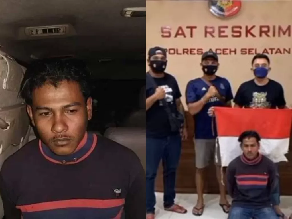 Pria yang hina polisi dan ancam injak polisi ditangkap Polres Aceh Selatan (Instagram/ndorobei.official)