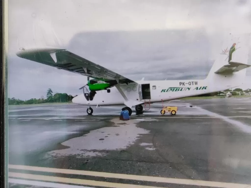 Pesawat Rimbun Air Twin Other 300 hilang kontak di Papua. (Foto: Dok Polda Papua)