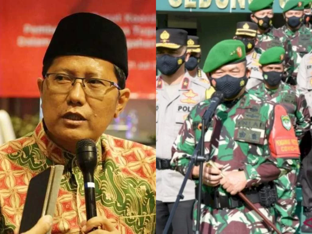 kiri: Cholil Nafis. (Istimewa) / kanan: Letjen TNI Dudung Abdurachman (ANTARA/HO-Penerangan Kodam Jaya)