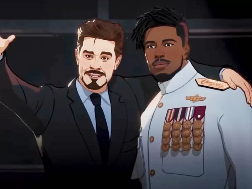 Tony Stark dan Erik Killmonger. (Instagram/@marvelstudios)