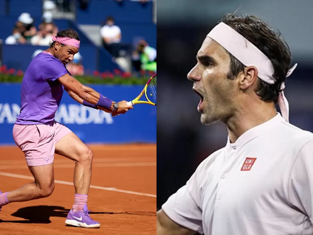 Pemain tenis Rafael Nadal (kiri) dan Roger Federer (kanan). (photo/Instagram/@rafaelnadal/@rogerfederer)