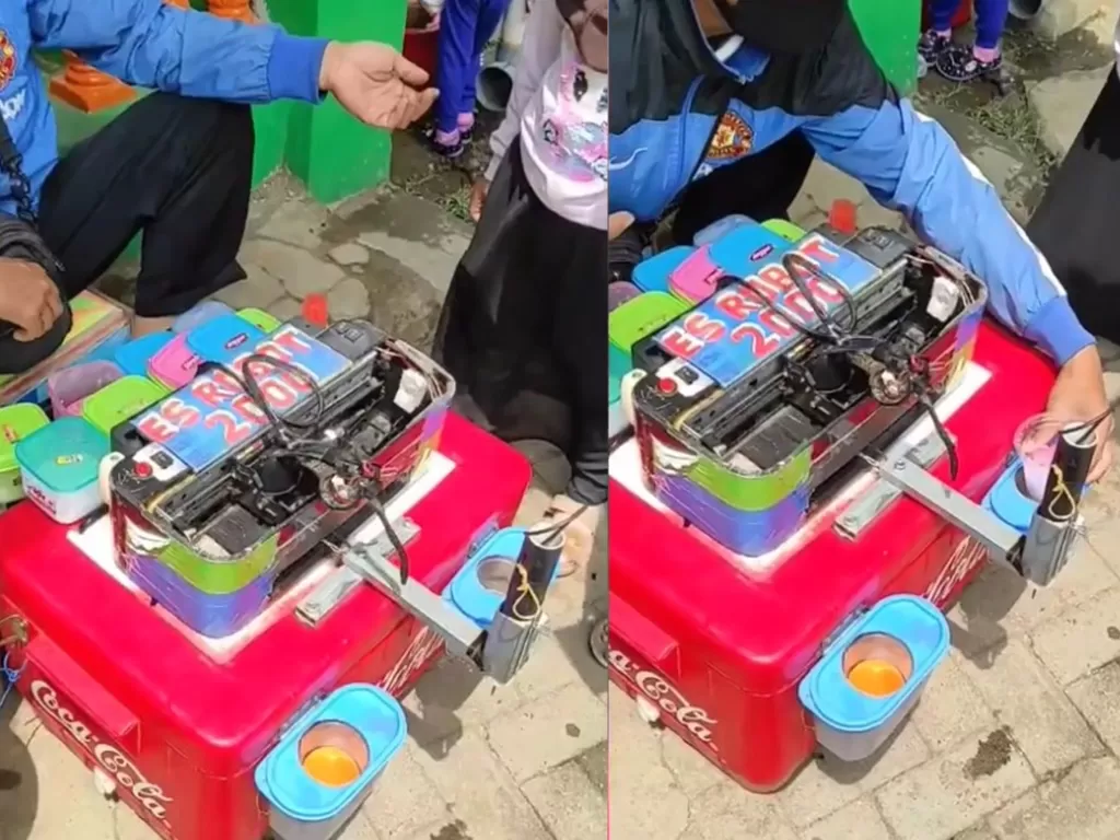 Viral es robot di Bandung (Istimewa)