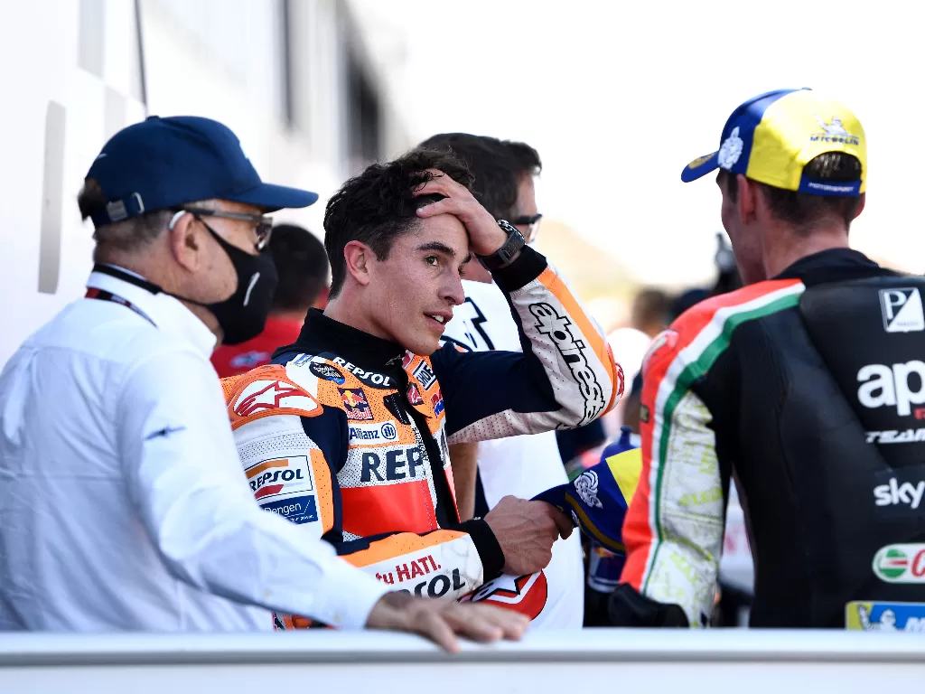 Marc Marquez kini mengalami kesulitan untuk menikmati balapan MotoGP (REUTERS/Pablo Morano)